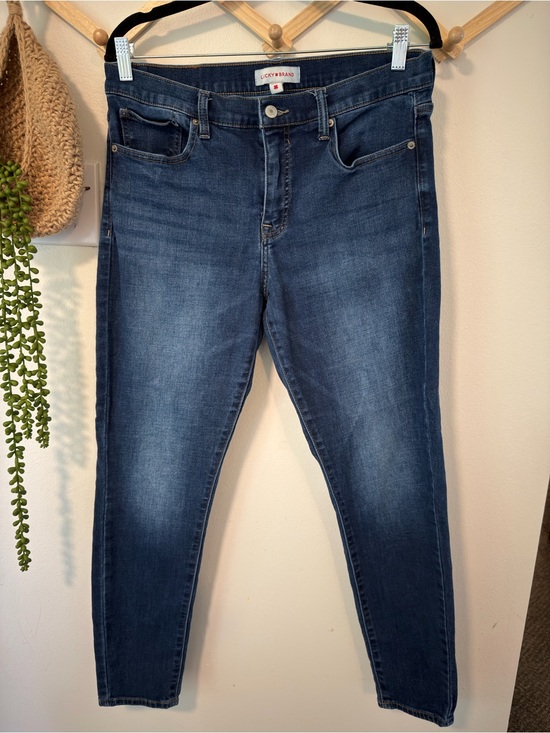 Lucky Brand Denim - Lucky Brand Ava Mid Rise Skinny Jeans 14/32 R Dark Wash Blue